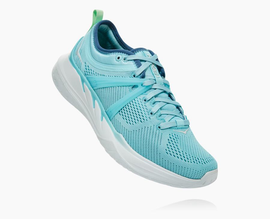 Hoka Tivra - Women's Running Shoes - Blue/White - UK 985XWTKRZ